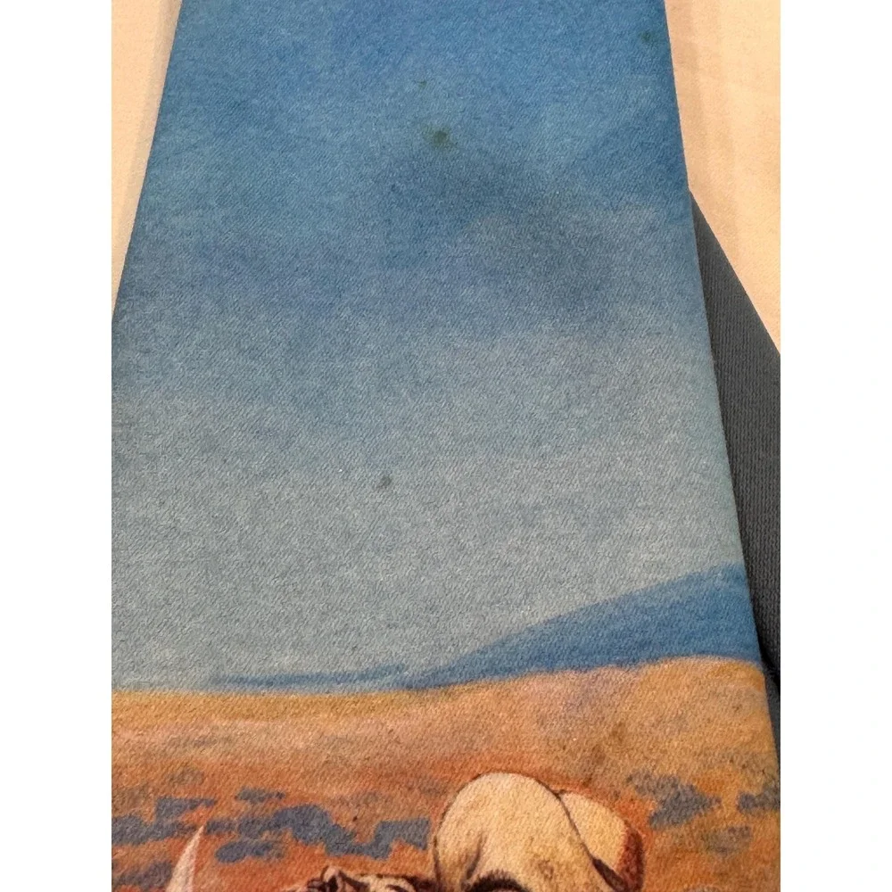 Vintage Tru-West Frederic Remington Dash for Timber Cowboy Horse Necktie